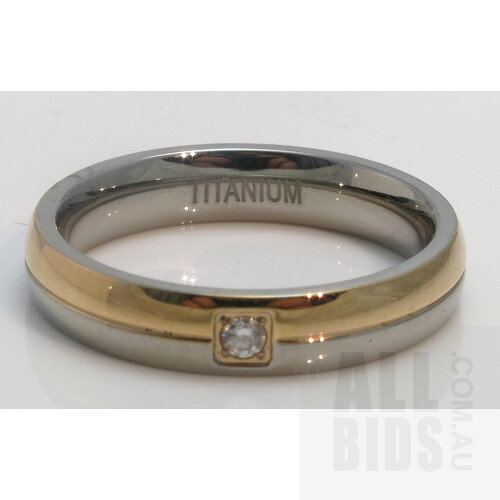 Titanium Ring - part Rose Gold Plated