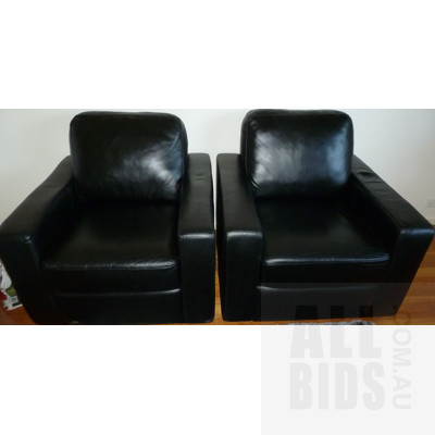 Bolero Leather Armchairs - Lot of Two
