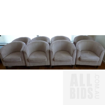 Imola Microsuede Tub Chairs - Lot of Eight