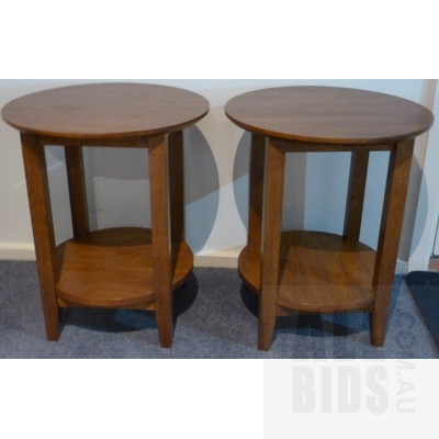 Quadrant Occasional Tables - Lot of Two