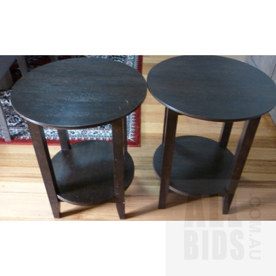 Quadrant Occasional Tables - Lot of Two
