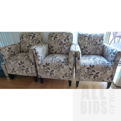 Madrid Beta Occasional Armchairs With Doeskin Pattern - Lot of Six