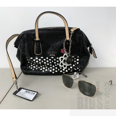 Guess Black Bianco Nero Bag And Nautica Sunglasses - ORP Value Over $250
