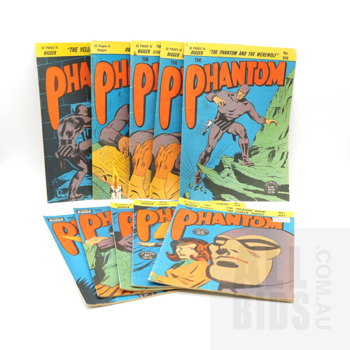 Ten Vintage Phantom Comics, Including 824, 826, 829, 834, 847, 842, 848, 839 (2), 865