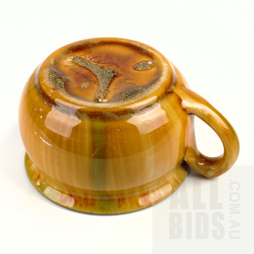 John Campbell Drip Glazed Ceramic Miniature Cup or Camber Pot
