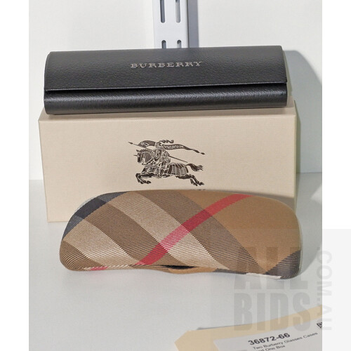 Two Burberry Glasses Cases and One Box