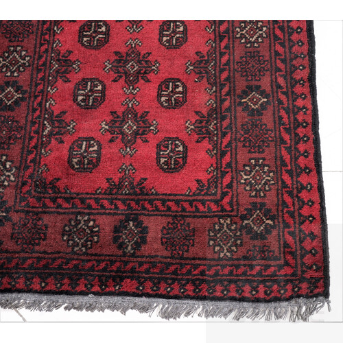 Persian Hand Knotted Wool Pile Turkman Runner