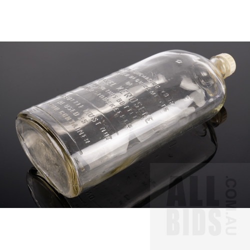 Vintage Laurel Kerosene One Quartz Glass Bottle