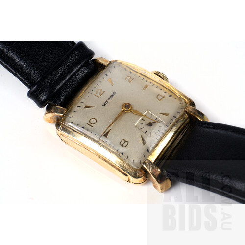 Good Vintage Seth Thomas Gold Plated Gents Wrist Watch