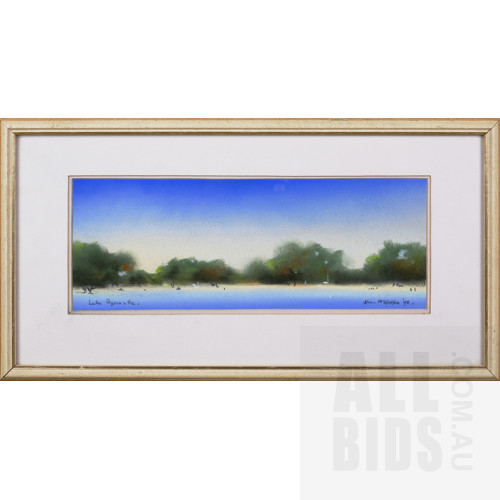 Brian McGuffie, Three Framed Pastels of Victorian Landscapes 1992, each 11 x 30 cm (3)