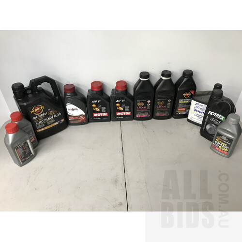 Assorted ATF And Steering Fluids