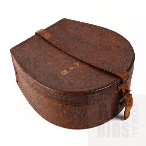 Antique Leather Collar Box