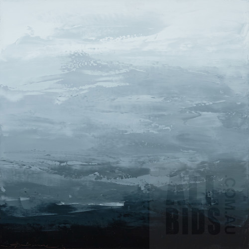 Sokquon Tran (born 1969), Highlands Landscape, Oil on Canvas, 48.5 x 48.5 cm