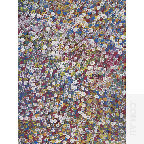 Bessie Pitjara (born 1960), Bush Plum, Acrylic on Canvas, 94 x 70 cm