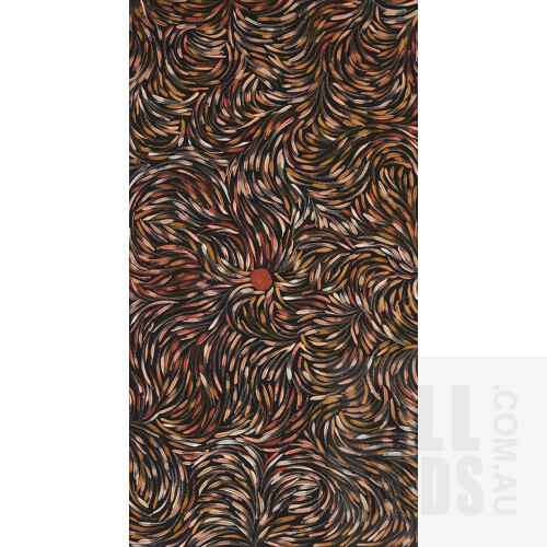 Roseanne Morton Petyarre (born 1984), Bush Medicine Leaves, Acrylic on Canvas, 94 x 50 cm