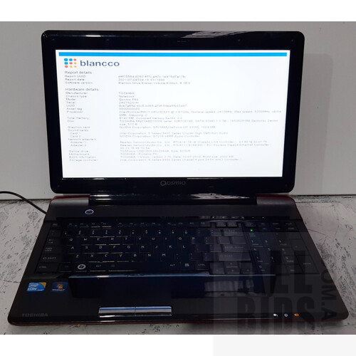 Toshiba Qosmio (F60) Intel Core i7 (620M) 2.66GHz-3.33GHz 2-Core CPU HD 15-Inch Laptop