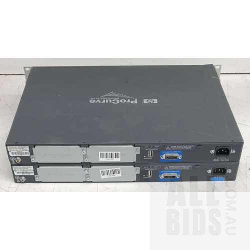 HP ProCurve (J9147A) 2910al-48G 48-Port Gigabit Managed Switch - Lot of Two