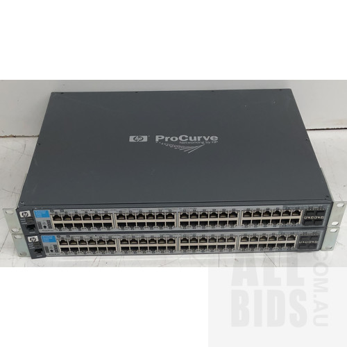 HP ProCurve (J9147A) 2910al-48G 48-Port Gigabit Managed Switch - Lot of Two