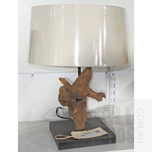 Contemporary Tables Lamp With Root Stem and Shade Cover