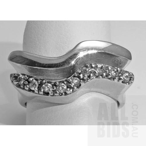 Sterling Silver Double Wave Ring