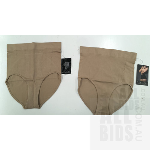 Mestige Women's Nude High Waisted Underwear Size Small - Lot Of 80