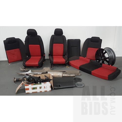 Assorted Motor Vehicle Accessories, Including Holden G8 Rim, VE Interior Trim Parts, Seats, Exhaust And VT Parts