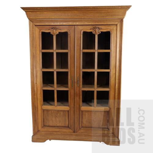 Good Solid Oak Two Door Armoire in the French Style, ex David Jones Antique Department