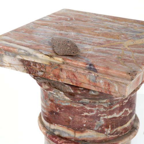 Impressive Large Antique French Rouge Marble Pedestal, Height 117cm