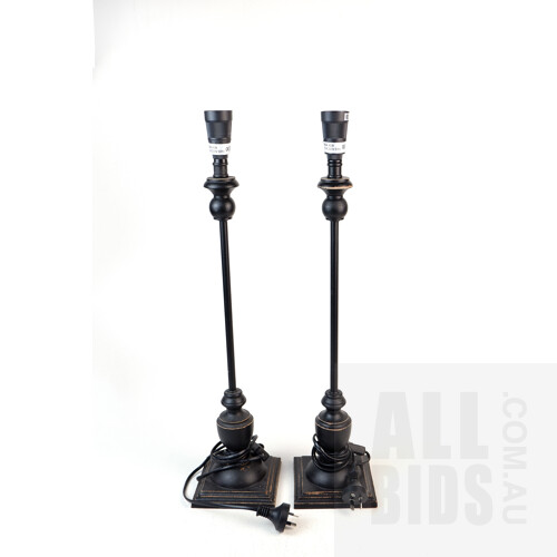 Pair of Table Lamp Bases, Height 60cm, Made in China, (2)