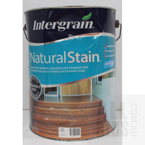 Intergrain Exterior Natural Stain - Jarrah/Redgum - 10 Litre Tin - New - ORP $325.00