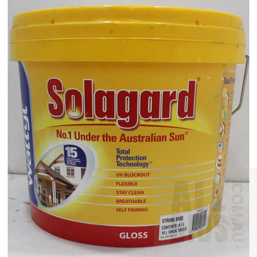 Wattyl Solagard Exterior Gloss Paint - Strong Base - 10 Litre Tin - ORP $195.00
