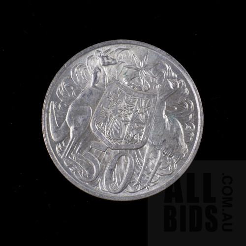 Australian 1966 Silver Round 50 Cent Coin