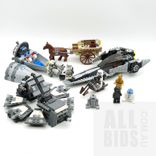 Collection of Star Wars Lego, Including 9490 Droid Escape, 75183 Darth Vader Transformation and More