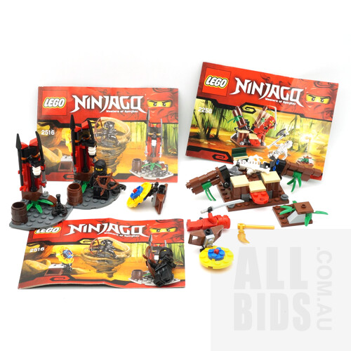 Three Lego Ninjago Sets, No 2516 (2) and 2258