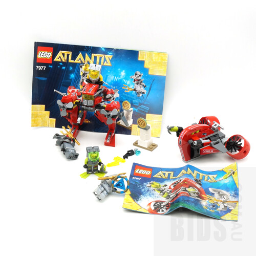 Two Lego Atlantis Sets, No 8057 and 7977