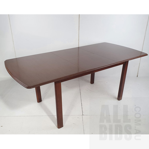 Vintage Extension Veneer Top Extension Table, with Fold-Out Leaf