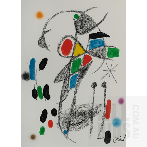 Joan Miro (Spanish 1893-1983), 'Maravillas (Wonders) Suite,' 1975.Complete suite of 13 half sheet lithographs, 50x35cm (sheet) (each)