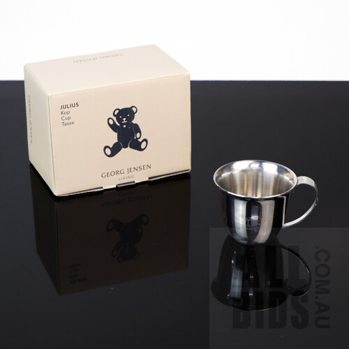 Boxed Georg Jensen Stainless Steel Child's Cup
