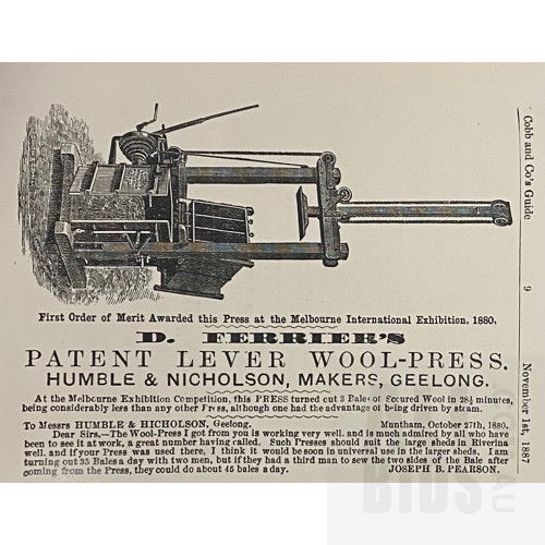 Antique Ferrier Lever Wool Press 1905, No 111