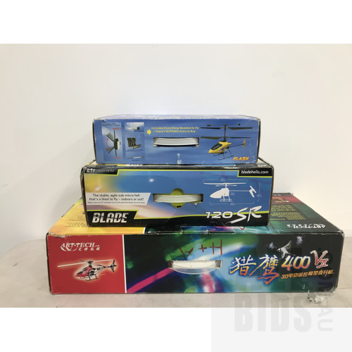 Assorted Remote Control Helicopters - For Parts Or Repair