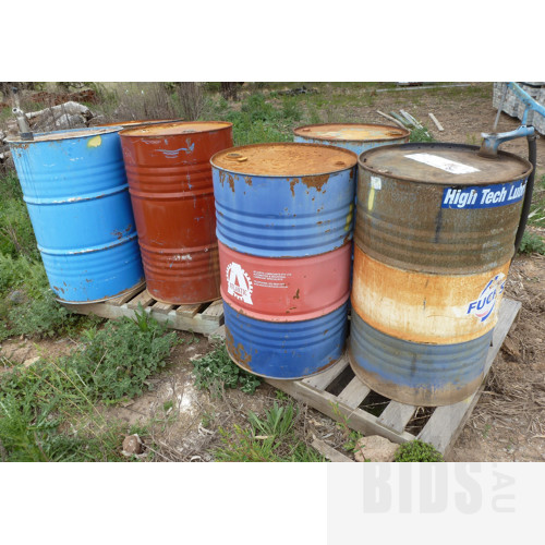 6 x 200 Litre(44 Gallon) Drums Hydraulic Oil/Lubricant