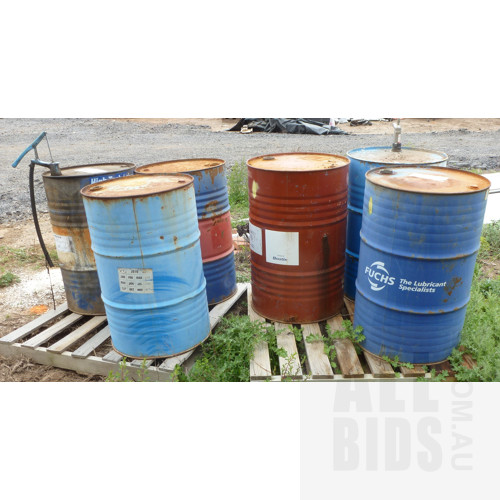 6 x 200 Litre(44 Gallon) Drums Hydraulic Oil/Lubricant