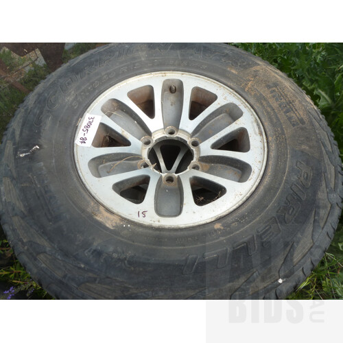 Alloy Car Rims and Tyres - Lot of Five
