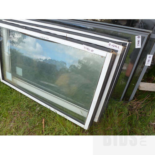 Glass Window Frames and Doors Panel - Lot of Seven