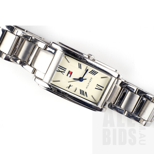 Ladies Hilfiger Rectangular Wrist Watch, F80147
