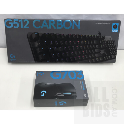 Logitech G512 Carbon Keyboard And G703 Mouse