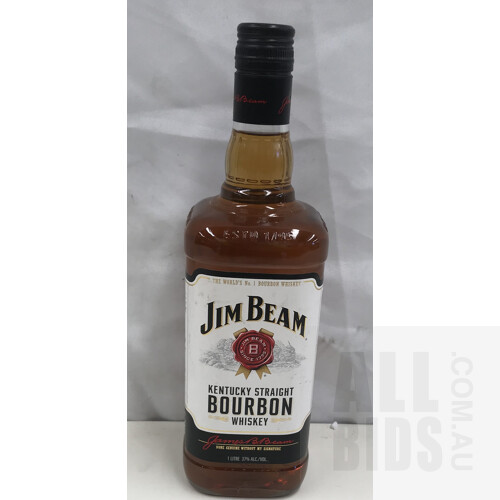 Jim Beam Bourbon Whiskey, 1Litre