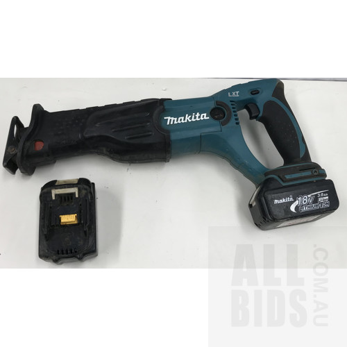 Makita DJR182 18v Cordless Reciprocating Saw With Two Batteries