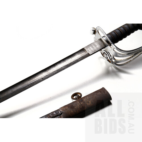 H Chavasse & Co Officers Sword With Leather Scabbard