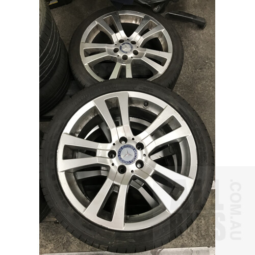 18 Inch Rims With Mercedes Benz Centre Caps  - Lot Of Three